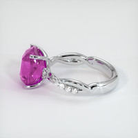 5.22 Ct. Purplish Pink Sapphire Ring, Platinum 950 4