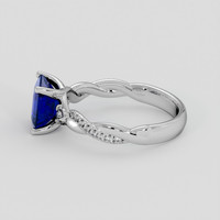 2.21 Ct. Blue Sapphire Ring, Platinum 950 4