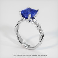 4.60 Ct. Blue Sapphire Ring, Platinum 950 2