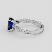 1.84 Ct. Purplish Blue Sapphire Ring, Platinum 950 4
