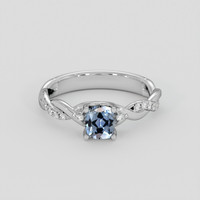 0.62 Ct. Greyish Blue Sapphire Ring, Platinum 950 1