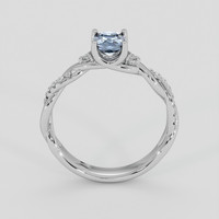 0.62 Ct. Greyish Blue Sapphire Ring, Platinum 950 3