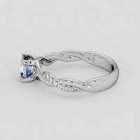 0.62 Ct. Greyish Blue Sapphire Ring, Platinum 950 4