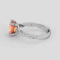 2.42 Ct. Padparadscha Sapphire Ring, Platinum 950 4