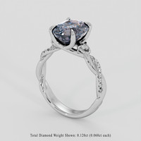 3.93 Ct. Bi Color Sapphire Ring, Platinum 950 2