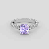1.52 Ct. Purple Sapphire Ring, Platinum 950 1