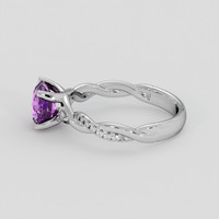 2.40 Ct. Pinkish Purple Sapphire Ring, Platinum 950 4