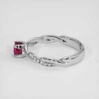 0.47 Ct. Reddish Pink Sapphire Ring, Platinum 950 4