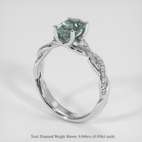 1.63 Ct. Sapphire Ring, Platinum 950 2