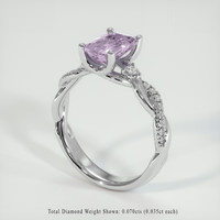 2.01 Ct. Pink Sapphire Ring, Platinum 950 2