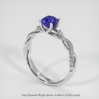 1.67 Ct. Purplish Blue Sapphire Ring, Platinum 950 2