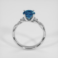 1.80 Ct. Greenish Blue Sapphire Ring, Platinum 950 3