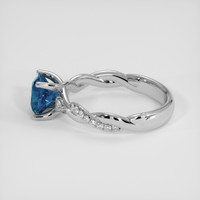 1.80 Ct. Greenish Blue Sapphire Ring, Platinum 950 4