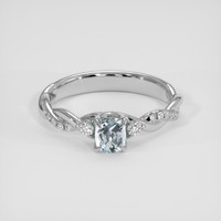 0.52 Ct. Bluish Grey Sapphire Ring, Platinum 950 1