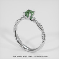 1.01 Ct. Bluish Green Sapphire Ring, Platinum 950 2