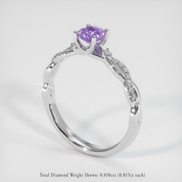0.97 Ct. Sapphire Ring, Platinum 950 2