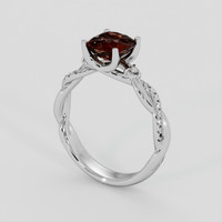 2.69 Ct. Orangish Brown Sapphire Ring, Platinum 950 2