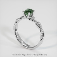 0.90 Ct. Green Sapphire Ring, Platinum 950 2