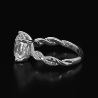 3.99 Ct. White Sapphire Ring, Platinum 950 4