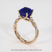 3.22 Ct. Sapphire Ring, 14K Rose Gold 2