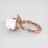 9.76 Ct. White Moonstone Ring, 14K Rose Gold 4