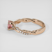 0.57 Ct. Padparadscha Sapphire Ring, 14K Rose Gold 4