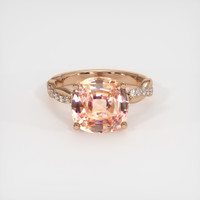 5.19 Ct. Padparadscha Sapphire Ring, 14K Rose Gold 1