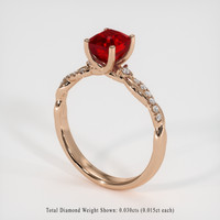 1.65 Ct. Ruby Ring, 14K Rose Gold 2