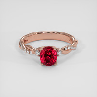 1.61 Ct. Ruby Ring, 14K Rose Gold 1