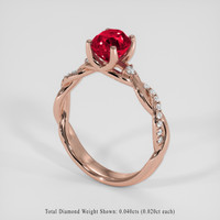 1.61 Ct. Ruby Ring, 14K Rose Gold 2
