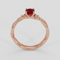 0.60 Ct. Ruby Ring, 14K Rose Gold 3