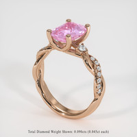 2.54 Ct. Sapphire Ring, 14K Rose Gold 2
