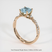 2.09 Ct. Sapphire Ring, 14K Rose Gold 2