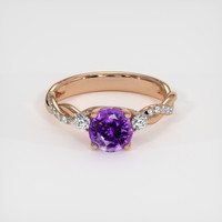 1.11 Ct. Sapphire Ring, 14K Rose Gold 1