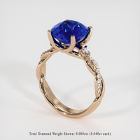 3.33 Ct. Sapphire Ring, 14K Rose Gold 2