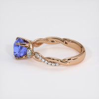 2.10 Ct. Purplish Blue Sapphire Ring, 14K Rose Gold 4