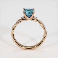 1.59 Ct. Greenish Blue Sapphire Ring, 14K Rose Gold 3