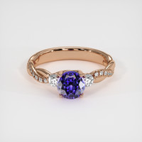1.20 Ct. Purple Sapphire Ring, 14K Rose Gold 1