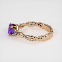 0.91 Ct. Purple Sapphire Ring, 14K Rose Gold 4