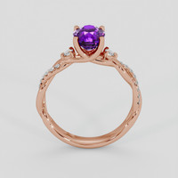 1.97 Ct. Pinkish Purple Sapphire Ring, 14K Rose Gold 3