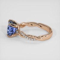 3.13 Ct. Blue Sapphire Ring, 14K Rose Gold 4