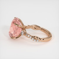 12.01 Ct. Padparadscha Sapphire Ring, 14K Rose Gold 4