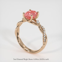 1.73 Ct. Sapphire Ring, 14K Rose Gold 2