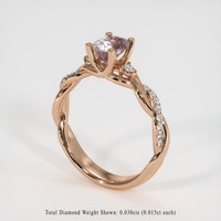 0.65 Ct. Bi Color Sapphire Ring, 14K Rose Gold 2