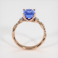 2.91 Ct. Blue Sapphire Ring, 14K Rose Gold 3