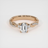 0.78 Ct. White Sapphire Ring, 14K Rose Gold 1