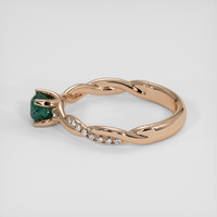 1.09 Ct. Greenish Blue Sapphire Ring, 14K Rose Gold 4