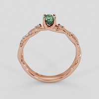0.50 Ct. Green Sapphire Ring, 14K Rose Gold 3