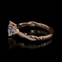1.16 Ct. White Sapphire Ring, 14K Rose Gold 4