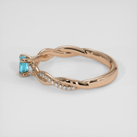 0.31 Ct. Electric Blue Paraiba Tourmaline Ring, 18K Rose Gold 4